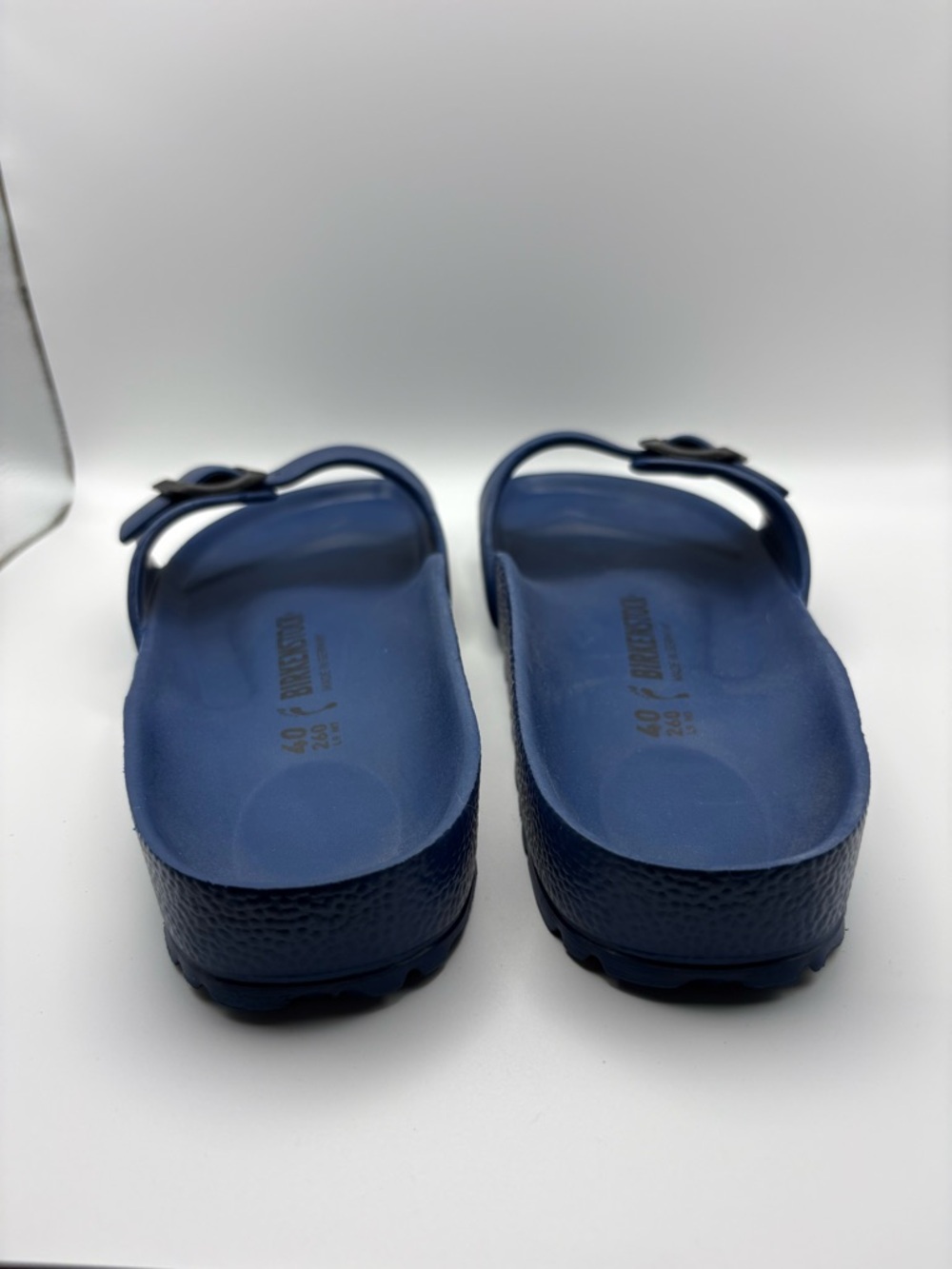 Birkenstock Madrid Eva Blue Sandals Slides Slip On Womens Size 9 EXCELLENT SHAPE - Picture 4 of 7